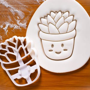 Succulente koekjesvorm Kawaii: bloempotontwerp voor tuin- en feestbakken