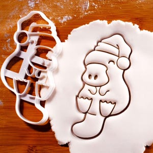 Christmas Platypus Cookie Cutter: Santa Hat Festive Baking