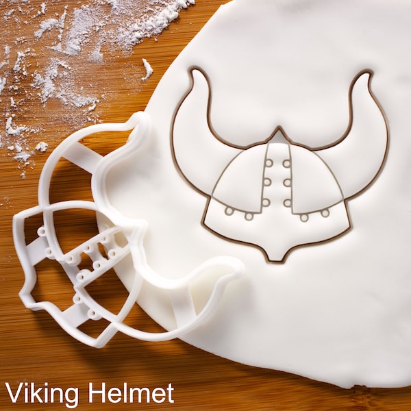 Viking Helmet cookie cutter - Ancient Norse mythology Medieval birthday party Bakerlogy biscuit cutters