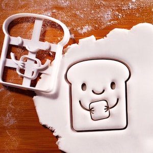 Tagliabiscotti a forma di toast al burro: un design adorabile per compleanni, baby shower e feste speciali