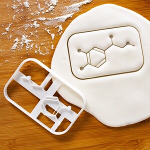 Serotonin Molecule cookie cutter Happy Chemical neurotransmitter graduation gifts psychology biology hormone hormones chemistry motivation image 3