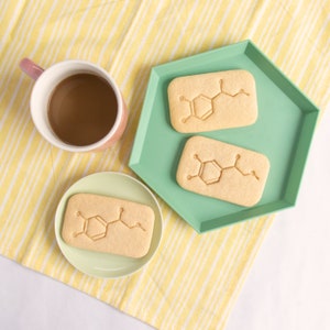 Serotonin Molecule cookie cutter Happy Chemical neurotransmitter graduation gifts psychology biology hormone hormones chemistry motivation image 4