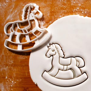 Rocking Horse Cookie Cutter - Ideal for Baking 1st Birthday and Nursery themed Baby Shower Cookies