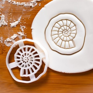 Ammonite Cookie Cutter – Marine Fossil Shell Shape for Paleontology & Earth Science Baking