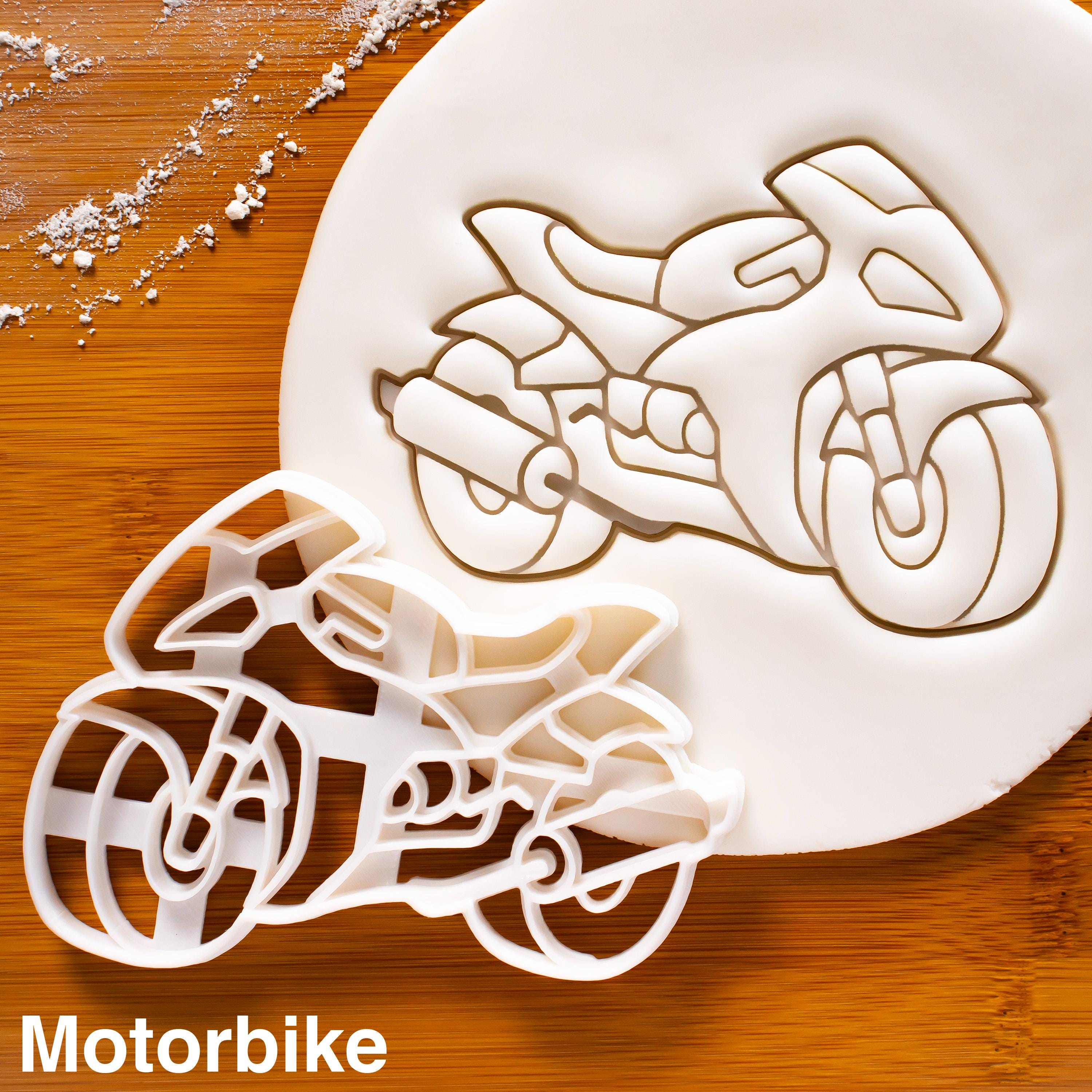 Motorbike Rider Cookie Cutter - Motorcycle Riders Themed Birthday Party ...