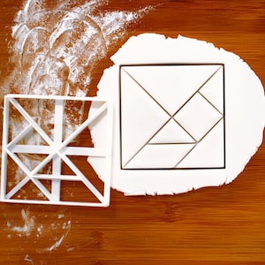 Square Tangram Cookie Cutter – Geometry Puzzle Shape for Math, STEM & Creative Baking