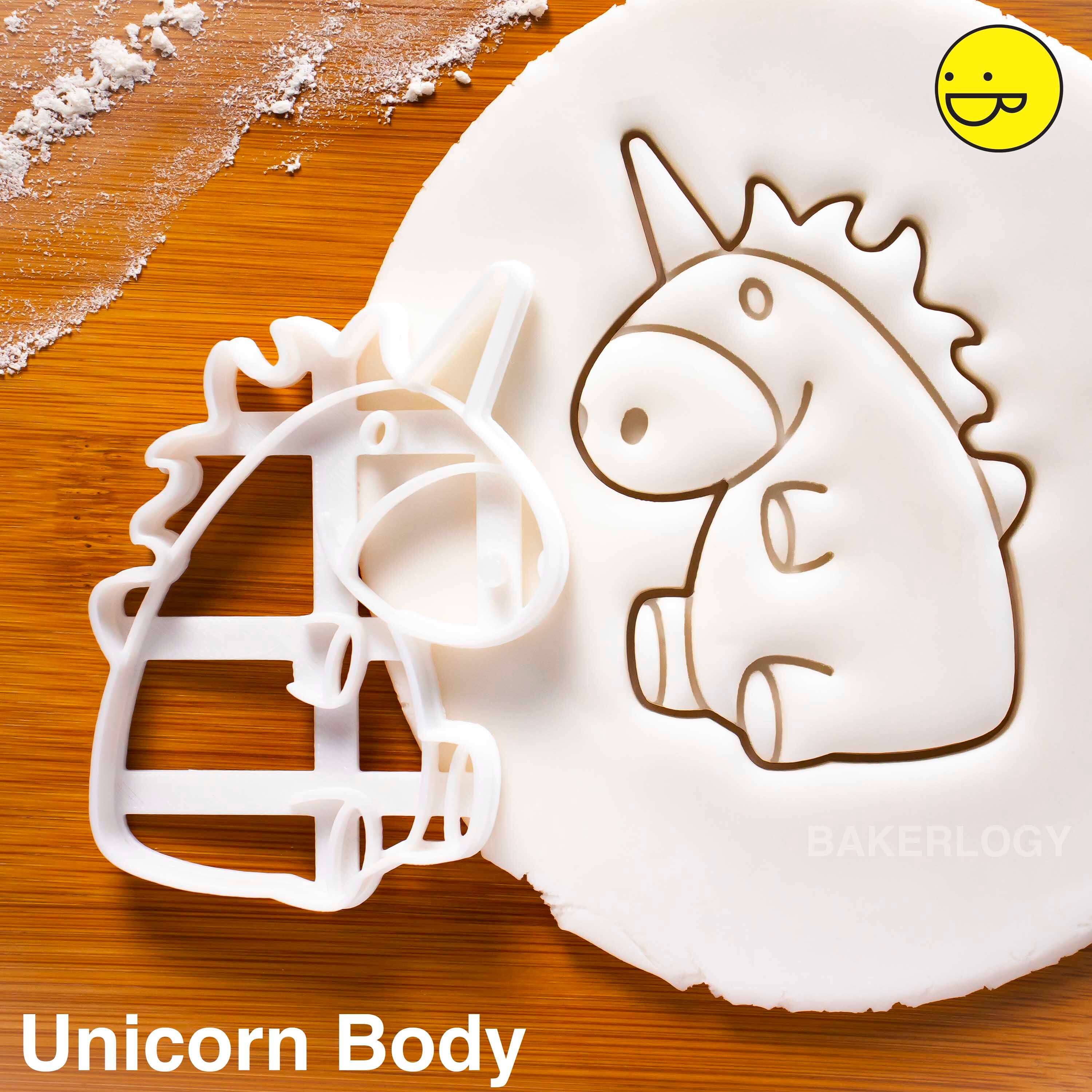 Cute Unicorn Body Cookie Cutter Bakerlogy Biscuit Cutters Etsy