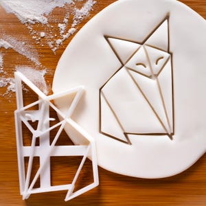 Origami Fox cookie cutter | biscuit cutter | one of a kind minimalist forest friend ooak minimalism