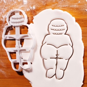 Cortador de galletas Venus de Willendorf (parte posterior): Figura de diosa paleolítica