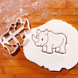 Nashorn Cookie Cutter - Safari Tierschutz Veranstaltungen und Wildtier-Themen Babyparty Feiern!