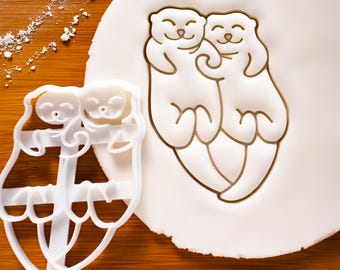 Seeotter Händchen haltend Ausstechform | Meerestier-Ausstechform