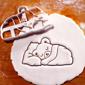 Sleeping Teddy Bear Cookie Cutter: Baby Shower & Slumber Party