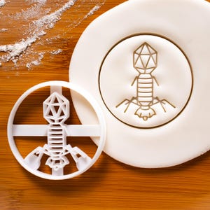 Virus cookie cutter | Bacteriophage biscuit cutters phage Bacteriophages Microbiology Microbiologist phages laboratory science microorganism