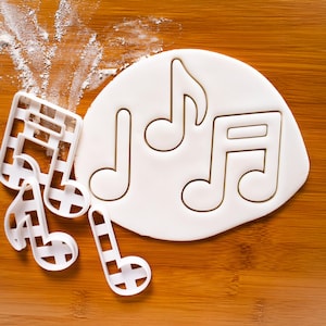 Musical Notes Cookie Cutters (Set of 3): Crotchet, Quaver, Music Party Baking