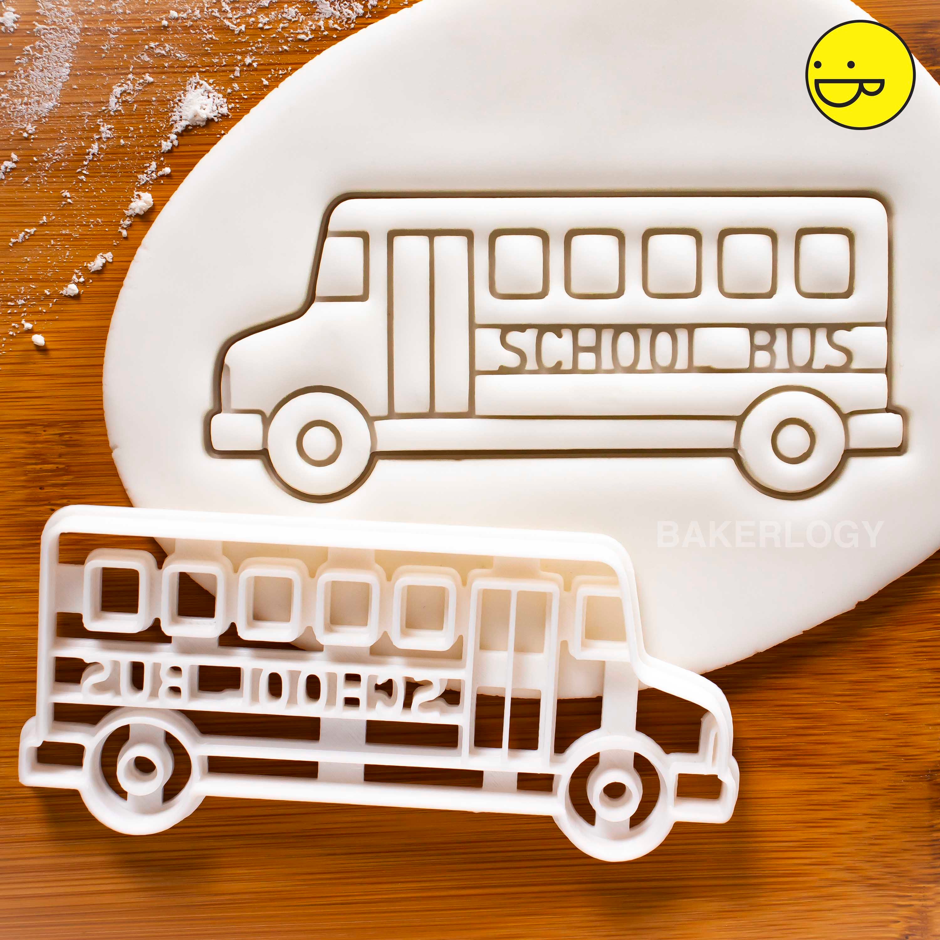 School Bus Cookie Cutter Bake Back To School Party Biscuits Etsy 日本
