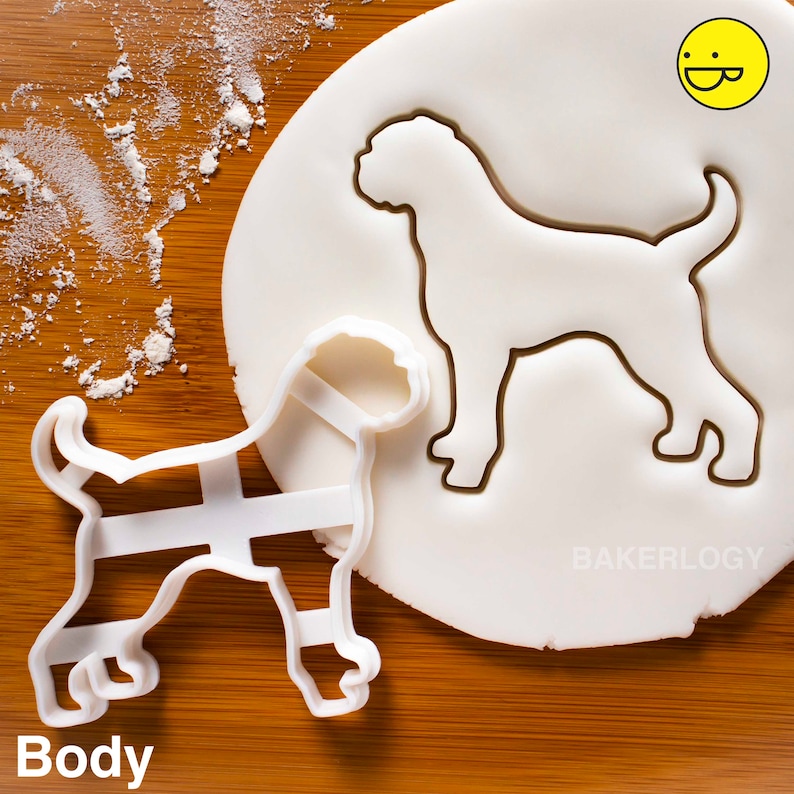 Boxer Face cookie cutter Bakerlogy biscuit fondant clay Molosser dog treats kennel canine Veterinary rescue adoption drive cute vet gift Body