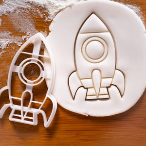 Cortador de galletas de cohete espacial: herramienta para hornear con temática de astronauta y galaxia espacial