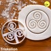 Triskelion cookie cutter | Bakerlogy biscuit cutters Celtic triskele trinity spiral nordic runes Icovellavna viking battle patterns symbol 
