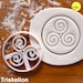 Triskelion cookie cutter | Bakerlogy biscuit cutters Celtic triskele trinity spiral nordic runes Icovellavna viking battle patterns symbol 