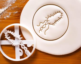 Bacteria cookie cutter | Microbiology biscuit cutters Microbiologist cookies laboratory science Bacterial flagellum microorganism microbes