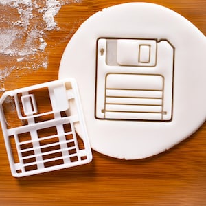 Cortador de biscoitos clássico retrô em formato de disquete | cortador de biscoitos | peça única