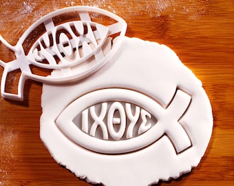 Ichthys Symbol Cookie Cutter: Faith, Easter, and Baptism Baking Tool
