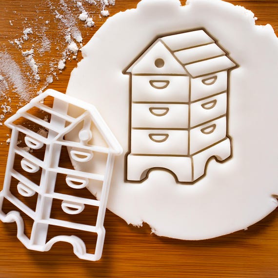 Beehive Cookie Cutter: Honeybee Hive, Honeycomb Baking Gift for Beekeepers