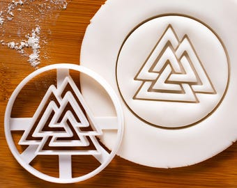 Valknut cookie cutter | Bakerlogy biscuit cutters Celtic slain warriors triquetra Horns of Odin nordic runes Icovellavna viking battle
