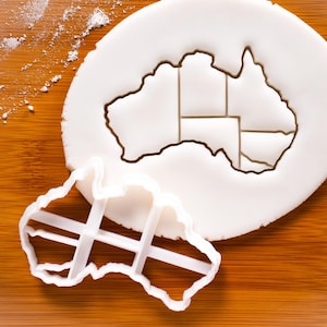 Festland Australien Ausstechform - Ausstechform Landkarte Australien | Planet Fondant Ausstecher | Käsewelt Ausstecher Unikat | Bakerlogie