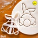 Bunny Butt cookie cutter | biscuit cute fluffy rabbit rabbits bunnies hop hare ウサギ 토끼 兔子 funny one of a kind ooak Easter day themed animals 