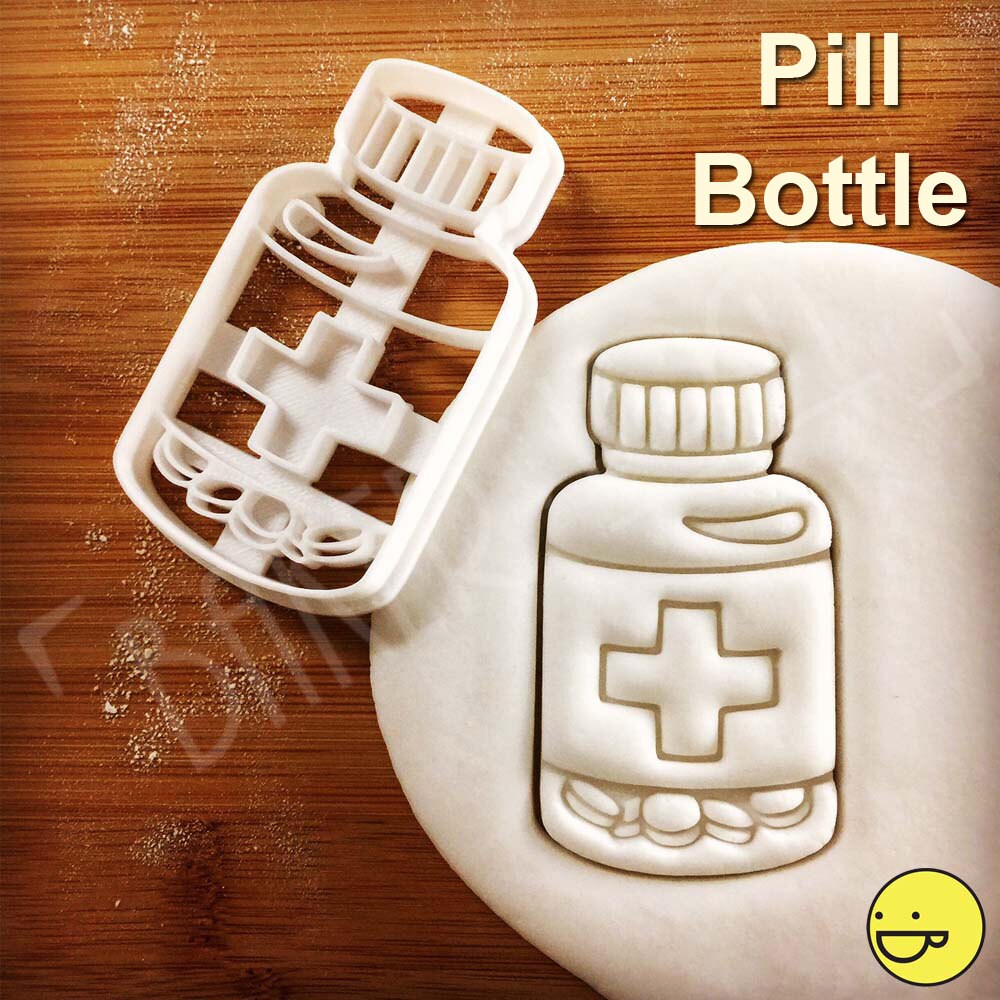 Pill Bottle cookie cutter pharmacy biscuit cutters medical Etsy