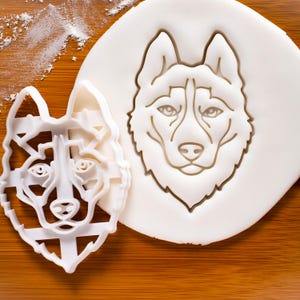 Husky Cookie Cutter (Gesicht): Arktische Hunde Leckerli Backform