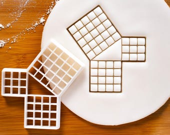 Molde para galletas con la demostración del teorema de Pitágoras: ¡Prepara dulces matemáticos para una fiesta de matemáticas!