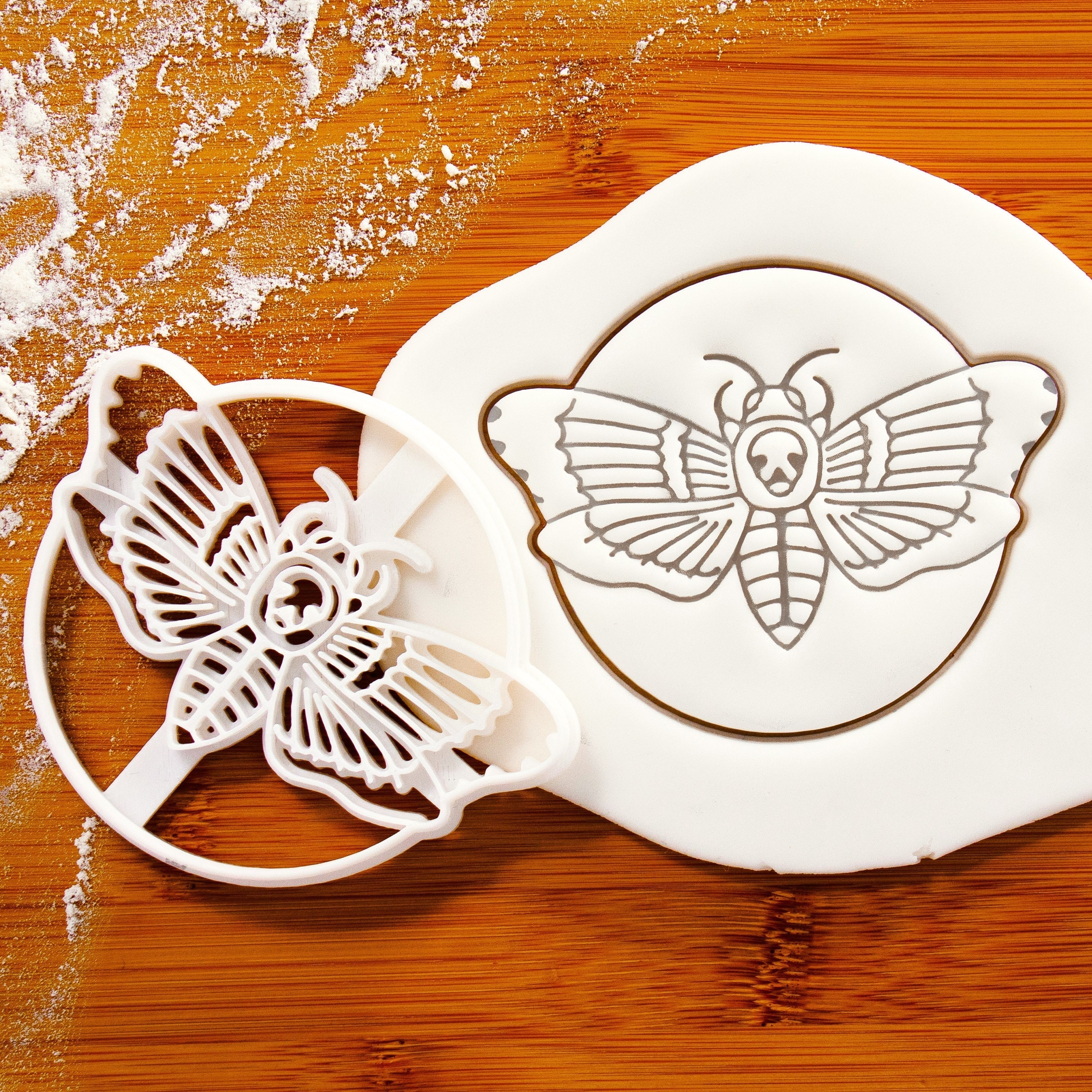 Totenkopf Hawk Moth Cookie Cutter - Gothic Halloween Backen (Skull Design), gruselige okkulte Themen