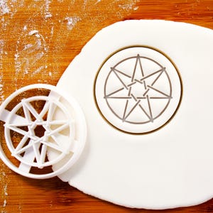Heptagramm-Ausstecher - Siebenzackiger Stern für magisches, Mythologie- & Fantasy-Backen