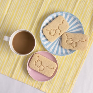 Serotonin Molecule cookie cutter Happy Chemical neurotransmitter graduation gifts psychology biology hormone hormones chemistry motivation image 2