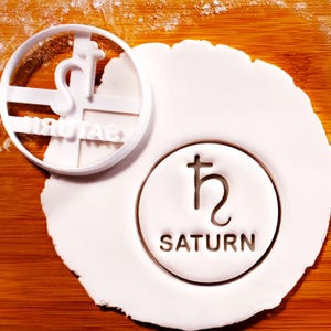 Saturn Symbol Cookie Cutter: Celestial Astrology Design