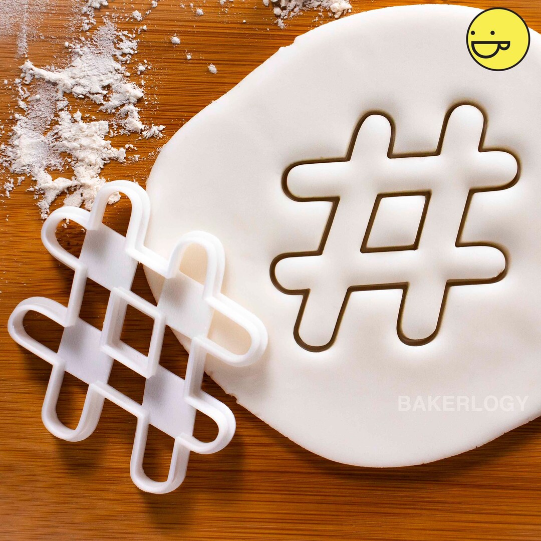 Hashtag Cookie Cutter Suitable for Fondant Biscuit Dough Clay Cheese