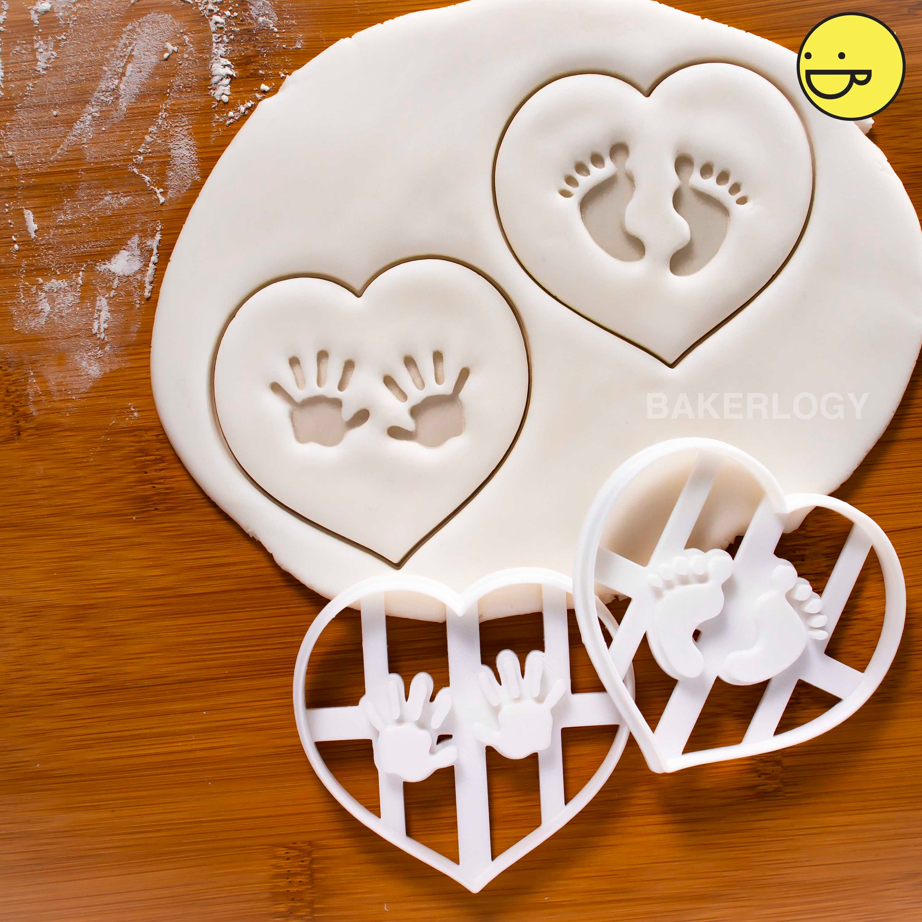 Baby Hand Prints Cookie Cutter bakerlogy Biscuit Cutters Baby | Etsy