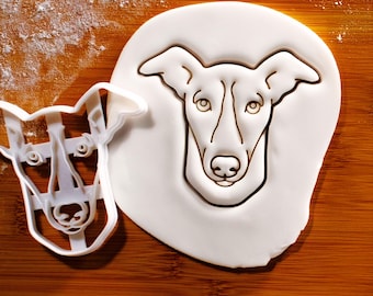 Whippet Cookie Cutter (Face): Canine Dog Treat Mold