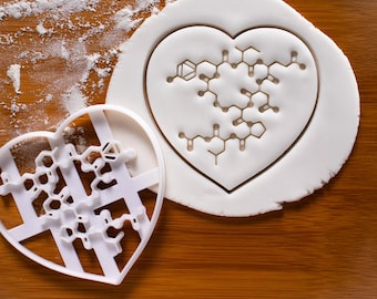 Oxytocin Molecule Cookie Cutter – Love Hormone Chemistry Shape for Science & Valentine’s Baking