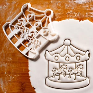 Carousel Cookie Cutter - Perfect for Vintage and Whimsical Festive Baking, Birthday Parties