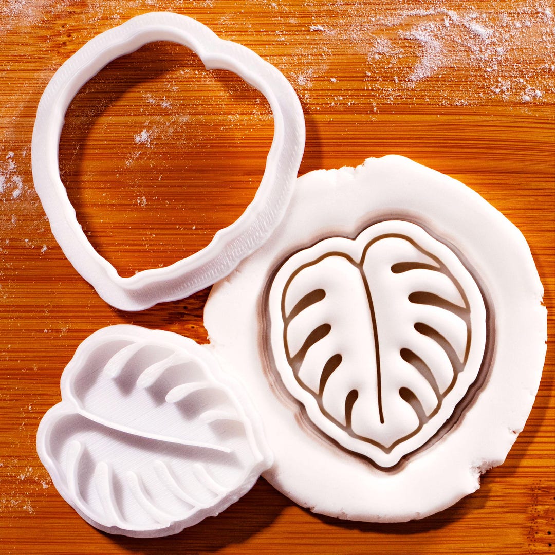 Monstera Leaf Mini Cookie Cutter & Stamp Set – Botanical Garden ...