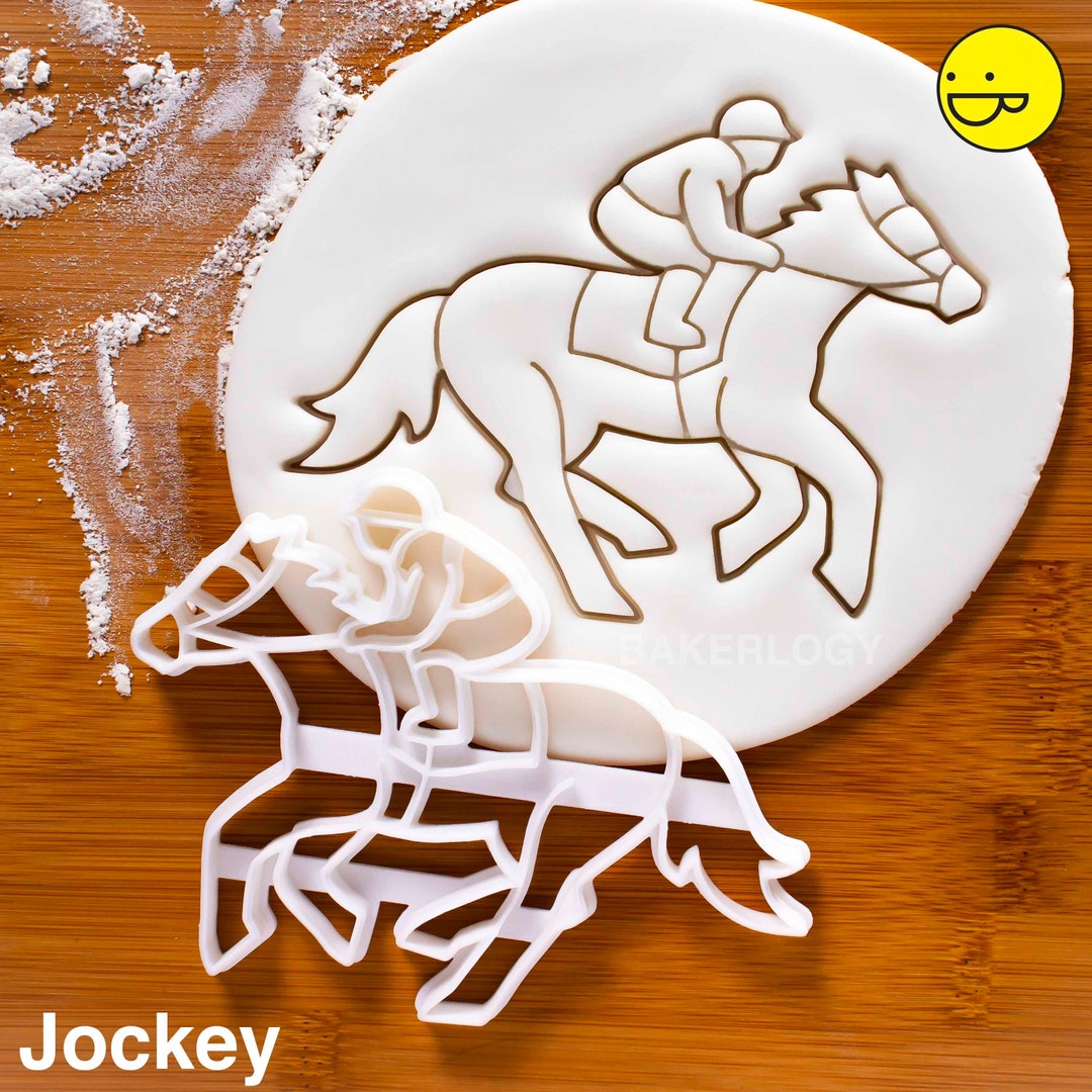 Jockey Cookie Cutter Biscuit Cutters One of a Kind Ooak Horses Riding