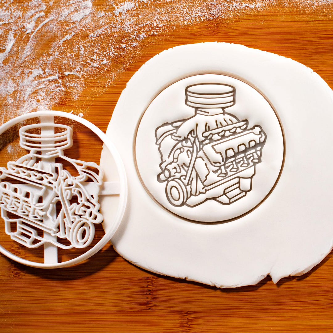 V8 Engine Cookie Cutter: Automotive Baking - Etsy