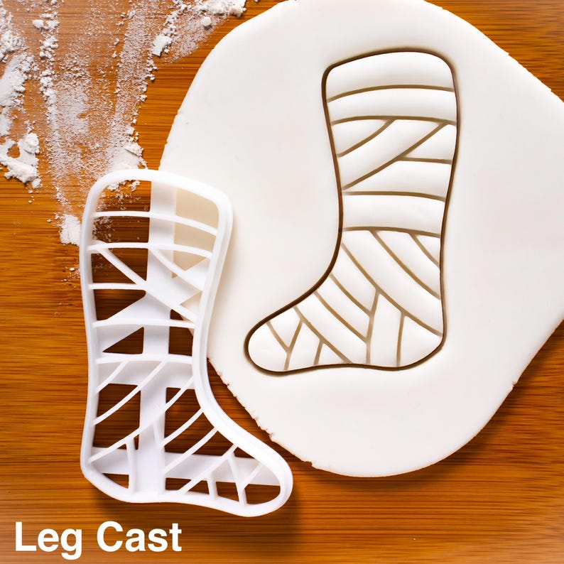 Leg Cast Cookie Cutter – Medical Shape for Doctors, Nurses & Get Well ...