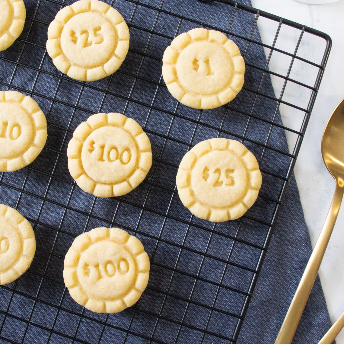 Set of 5 Poker Chip Cookie Cutters Pokerchips Cutter Etsy