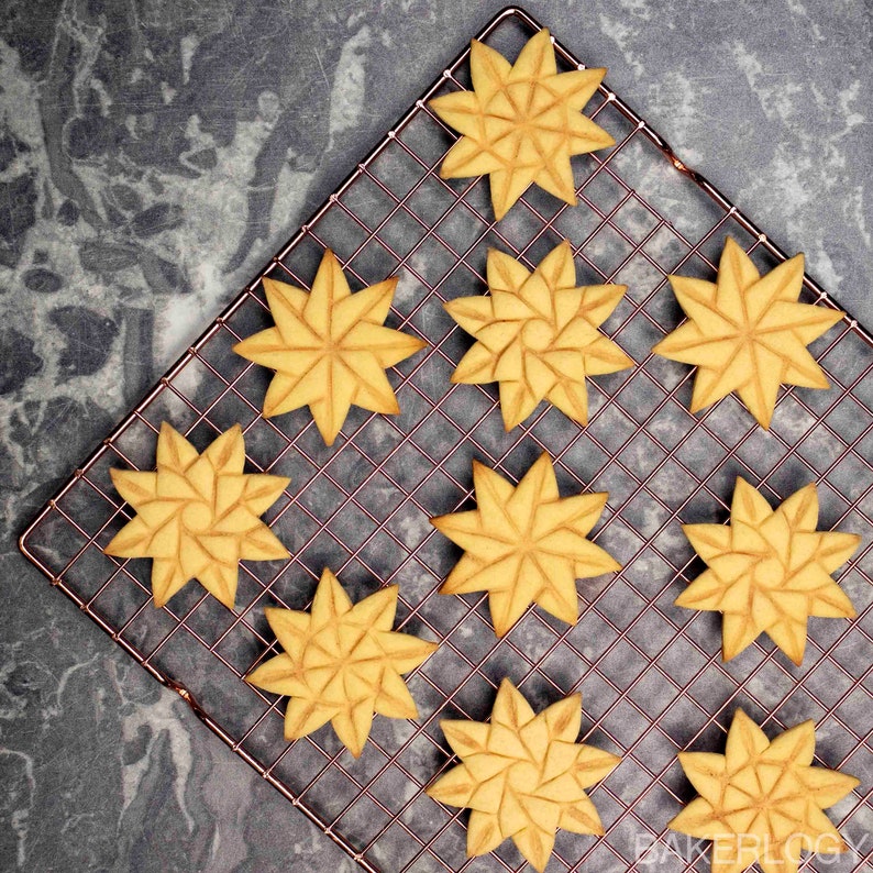 biscuit cutter Origami Star cookie cutter 8 sided | fractal art stars one of a kind ooak