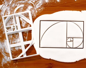 Fibonacci Spiral cookie cutter | Golden Ratio biscuit cutter logarithmic mathematics math design | one of a kind ooak minimalist minimalism