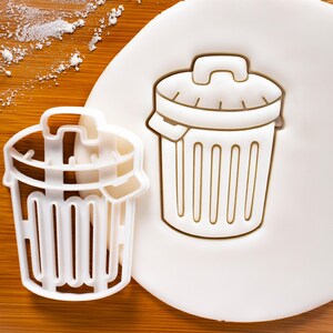 Rubbish Bin cookie cutter - Garbage Truck Themed Birthday Party